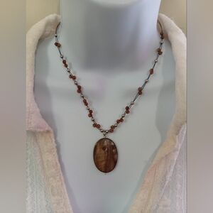 Elegant Brown Beaded Necklace